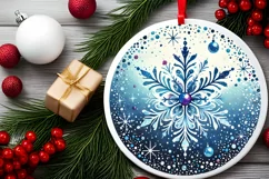 Round Christmas Ornament Sublimation|Clipart Product Image 2