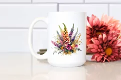 Vibrant Bouquet with Foxglove | Sublimation | Clipart Product Image 2