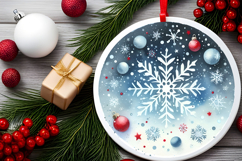 Round Christmass Ornament PNG Product Image 2