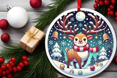 Round Christmas Ornament Sublimation|Clipart Product Image 1
