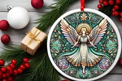 Round Christmas Ornament Sublimation|Clipart Product Image 2