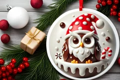 Round Christmas Ornament Sublimation|Clipart Product Image 1