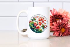 Detailed Stained Begonia Round Clipart Product Image 2