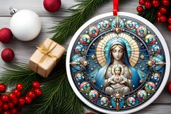 Round Christmas Ornament Sublimation|Clipart Product Image 2