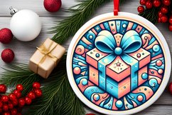 Round Christmas Ornament Sublimation|Clipart Product Image 2