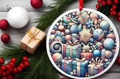 Round Christmas Ornament Sublimation|Clipart Product Image 2