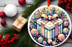 Round Christmas Ornament Sublimation|Clipart Product Image 2