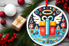 Round Christmass Ornament PNG Product Image 2