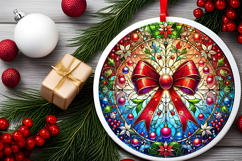 Round Christmass Ornament PNG Product Image 2