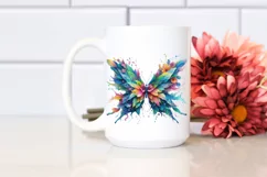 Vibrant Butterfly with Flowers, PNG Product Image 2