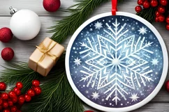 Round Christmas Ornament Sublimation|Clipart Product Image 2