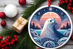 Round Christmas Ornament Sublimation|Clipart Product Image 2