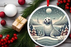 Round Christmas Ornament Sublimation|Clipart Product Image 2