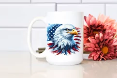 Detailed Patriotic Bald Eagle | USA Colors | Clipart Product Image 2