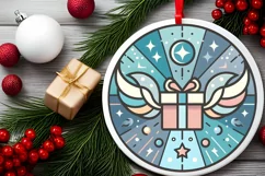 Round Christmas Ornament Sublimation|Clipart Product Image 2