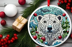 Round Christmas Ornament Sublimation|Clipart Product Image 1