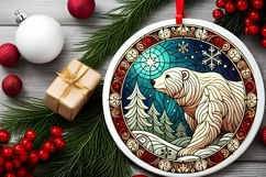 Round Christmas Ornament Sublimation|Clipart Product Image 1