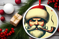 Round Christmass Ornament PNG Product Image 2