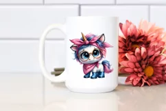 Watercolor Baby Unicorn Clipart Product Image 2