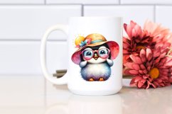 Colorful Layered Watercolor Cute Baby Penguin Product Image 2