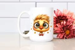 Watercolor Chick Portrait with Goofy Teeth Clipart Product Image 2