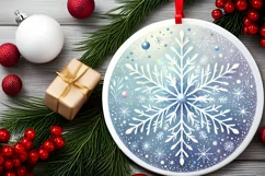 Round Christmas Ornament Sublimation|Clipart Product Image 2
