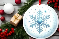 Round Christmas Ornament Sublimation|Clipart Product Image 2