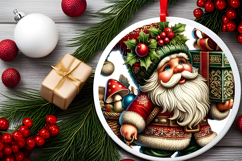 Round Christmass Ornament PNG Product Image 2