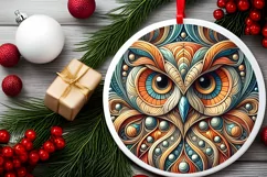 Round Christmas Ornament Sublimation|Clipart Product Image 2