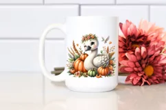 Whimsical Cute Swan Pumpkin Clipart Product Image 2