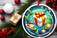 Round Christmass Ornament PNG Product Image 2