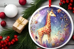 Round Christmas Ornament Sublimation|Clipart Product Image 2