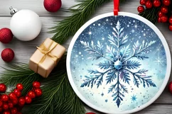 Round Christmas Ornament Sublimation|Clipart Product Image 2