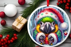 Round Christmas Ornament Sublimation|Clipart Product Image 1