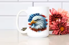 Detailed Patriotic Bald Eagle | USA Colors | Clipart Product Image 2