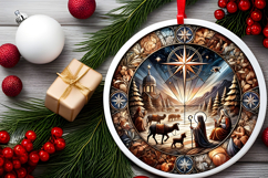 Round Christmass Ornament PNG Product Image 2