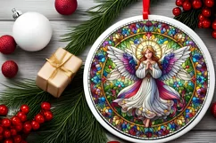 Round Christmas Ornament Sublimation|Clipart Product Image 1
