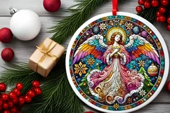 Round Christmas Ornament Sublimation|Clipart Product Image 1