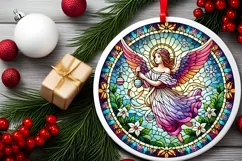Round Christmas Ornament Sublimation|Clipart Product Image 1
