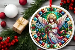 Round Christmas Ornament Sublimation|Clipart Product Image 1