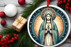Round Christmas Ornament Sublimation|Clipart Product Image 2