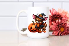 Watercolor Baby Elk Dressed for Halloween | Sublimation Product Image 2