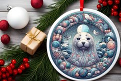 Round Christmas Ornament Sublimation|Clipart Product Image 2