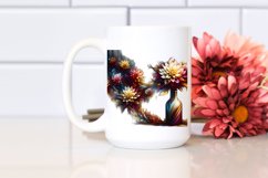 Artistic Bottle with Large Dahlia Sublimation Clipart Product Image 2