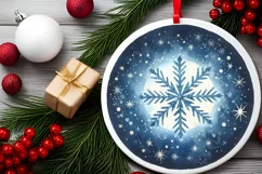 Round Christmas Ornament Sublimation|Clipart Product Image 2