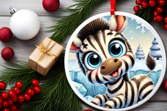 Round Christmass Ornament PNG Product Image 2