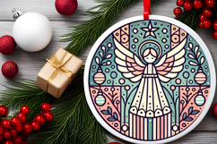 Round Christmass Ornament PNG Product Image 2