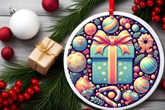Round Christmas Ornament Sublimation|Clipart Product Image 2