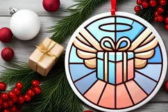 Round Christmas Ornament Sublimation|Clipart Product Image 2