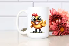 Watercolor Chicken with Big Eyes and Rain Boots Product Image 2
